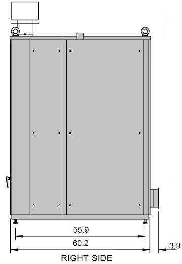 Gas Fired Double-Effect Chiller-Heaters CH-K30/CH-K40 right side view